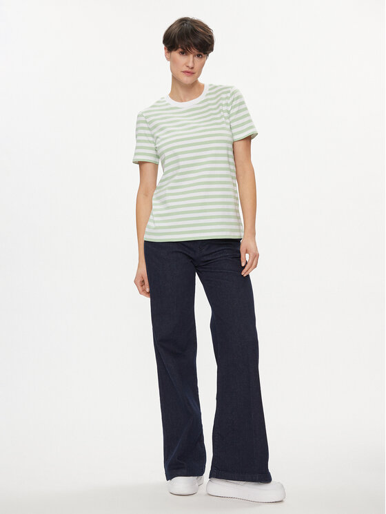 Pieces Pieces Тишърт Ria 17146339 Зелен Regular Fit
