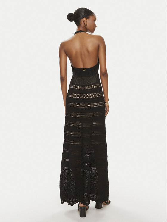 TWINSET TWINSET Rochie tricotată 241TT3112 Negru Regular Fit