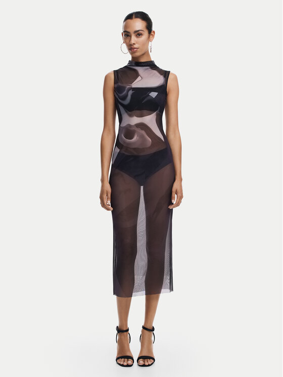 Desigual Desigual Kleid für den Alltag Lincoln 24WWVK58 Grau Slim Fit