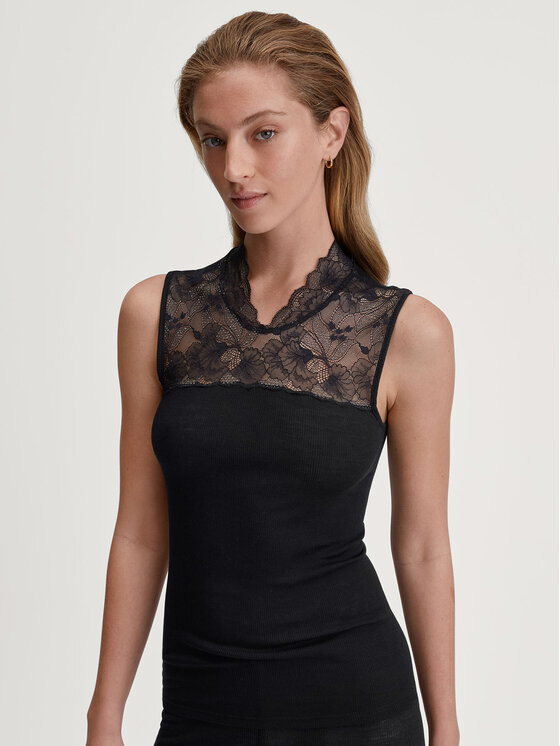Calida Calida Top 12899 Czarny Slim Fit