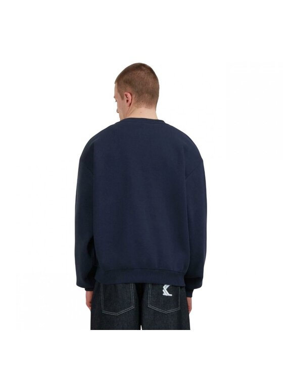 Karl Kani Karl Kani Mikina Varsity Print Os Crewneck Tmavomodrá Regular Fit