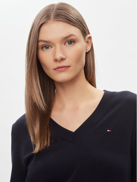 Tommy Hilfiger Tommy Hilfiger Džemper WW0WW42049 Tamnoplava Regular Fit