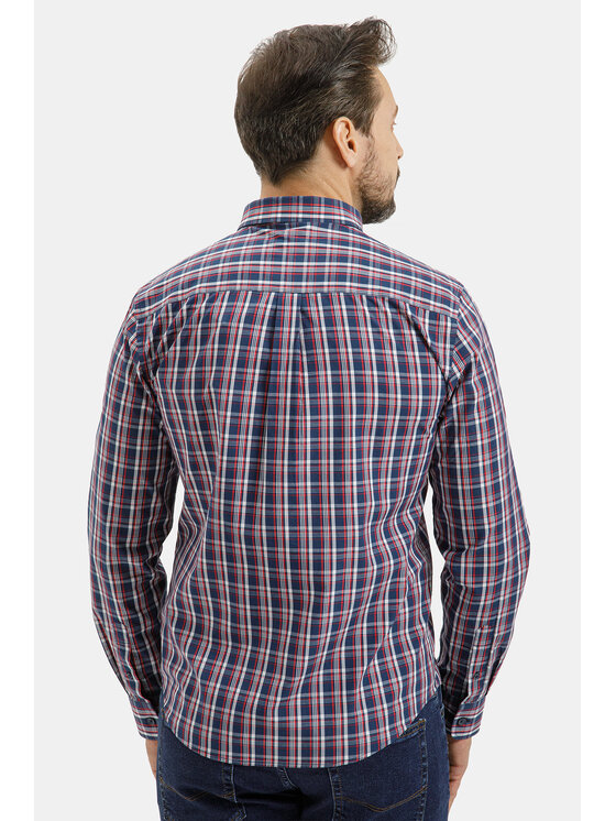 Cross Jeans Cross Jeans Koszula 35650-468 Niebieski Regular Fit