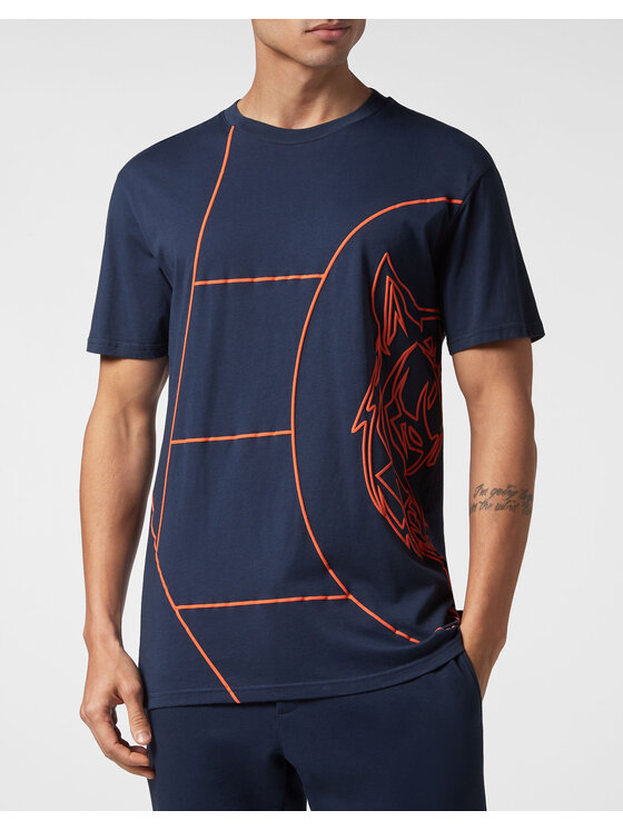 Plein Sport Plein Sport T-Shirt 4989 Błękitny Regular Fit