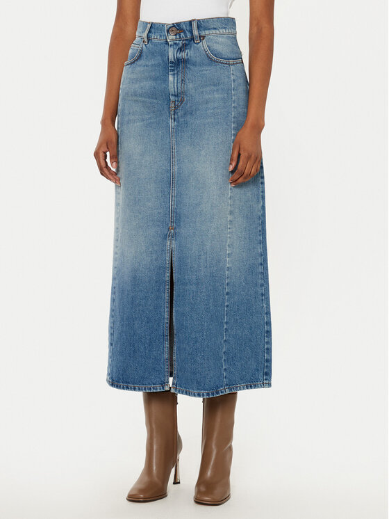 Weekend Max Mara Weekend Max Mara Džinsinis sijonas Gesso 2515101061 Mėlyna Regular Fit