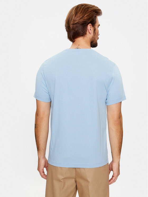 Gant Gant T-krekls Shield 2003184 Gaiši zils Regular Fit