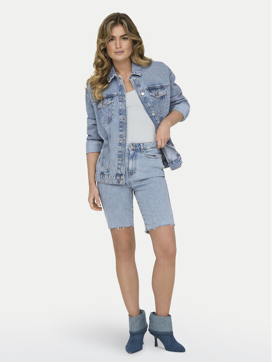 ONLY ONLY Szorty jeansowe Emily 15311259 Niebieski Straight Fit