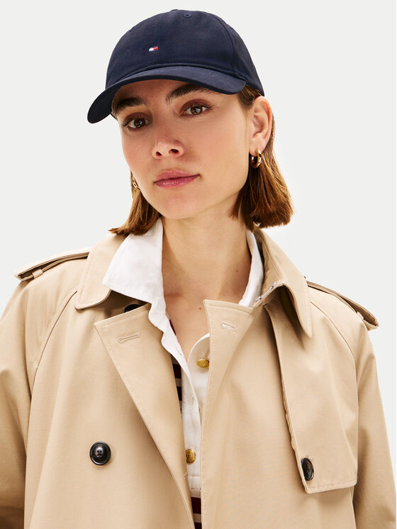 Tommy Hilfiger Tommy Hilfiger Cepure ar nagu Th Flag Soft 6 Panel AW0AW17781 Tumši zils