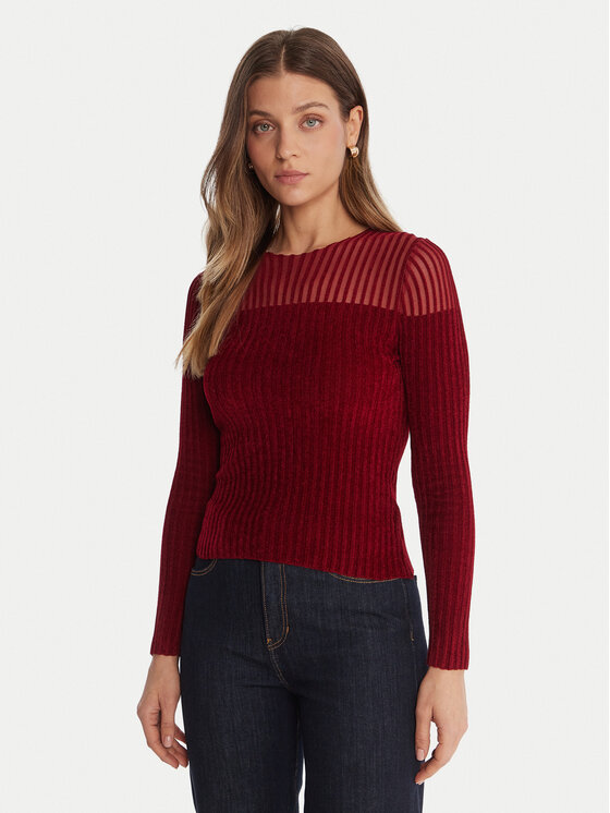 Guess Guess Pulover W5BR62 Z0890 Roșu Slim Fit