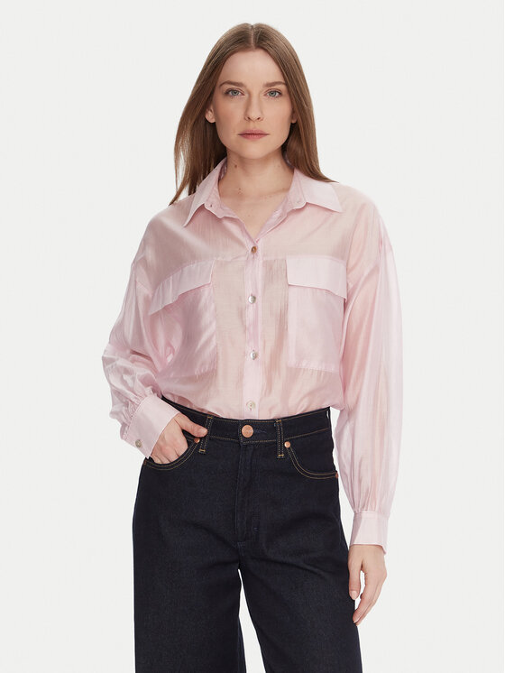 Rinascimento Rinascimento Košile CFC0123656003 Růžová Relaxed Fit
