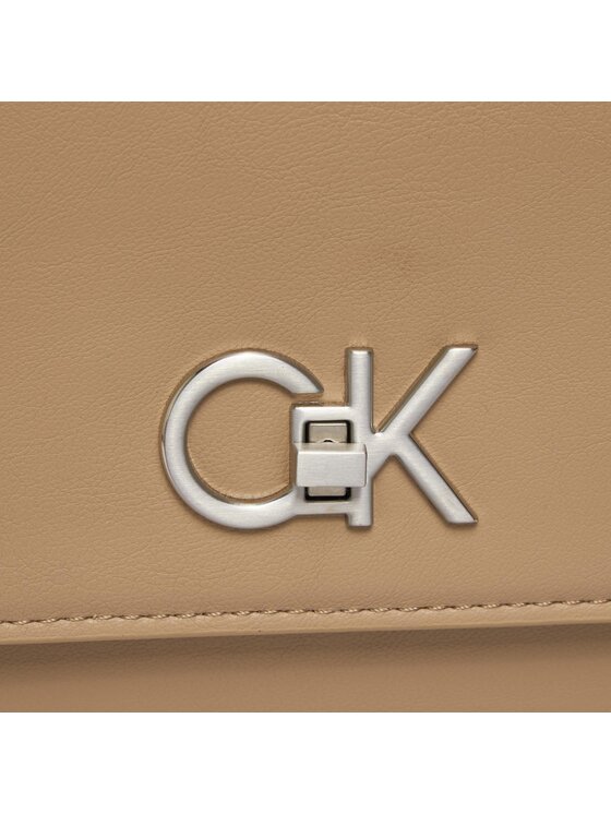 Calvin Klein Calvin Klein Torebka Re-Lock Ew Conv Crossbody K60K611084 Beżowy