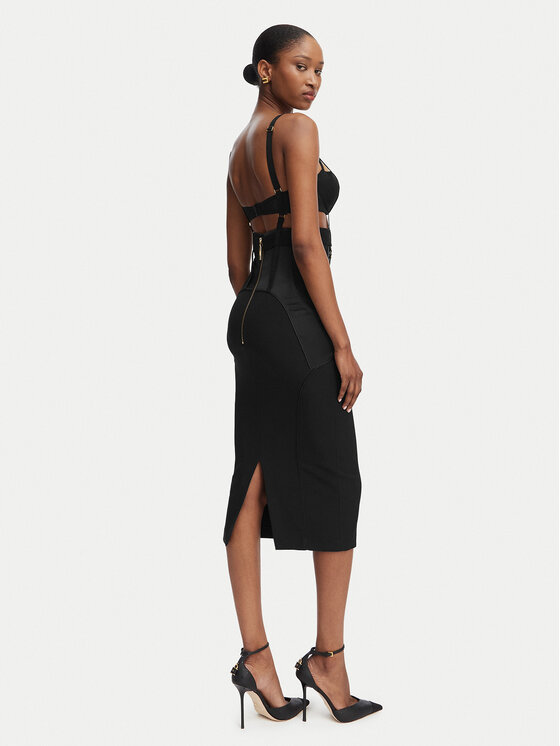 Elisabetta Franchi Elisabetta Franchi Коктейлна рокля AB-881-62E2-V660 Черен Slim Fit