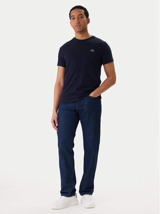 Lacoste Lacoste Tričko TH0003 Tmavomodrá Regular Fit