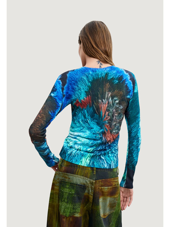 Desigual Desigual Maglione JERS_POMPOM_LACROIX Blu Casual Fit