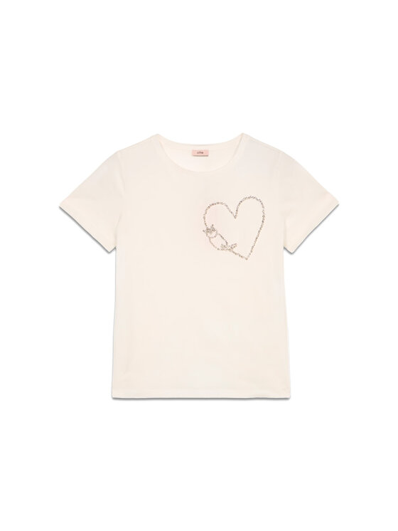 Oltre Oltre T-shirt G270J003988N011 Bianco Regular Fit