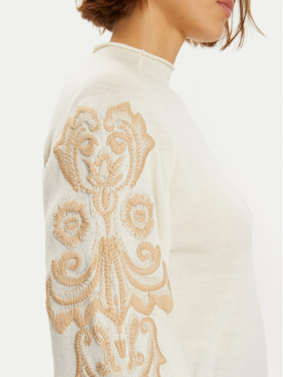 Luisa Spagnoli Luisa Spagnoli Pullover Minucias 58569 Écru Regular Fit