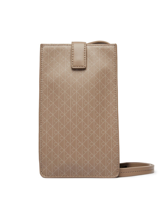 Calvin Klein Calvin Klein Taška na telefon Emblem Aop Phone Crossbody LV04F1115G Hnědá