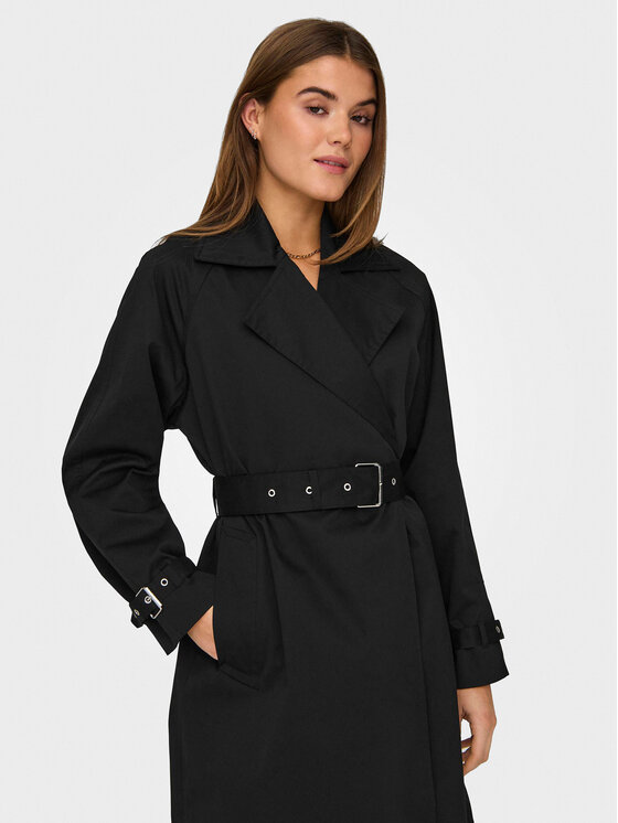 ONLY ONLY Trencz April 15308860 Czarny Regular Fit