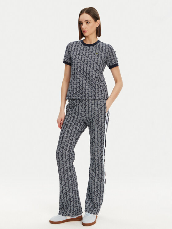 Lacoste Lacoste Тишърт TF3244 Тъмносин Slim Fit