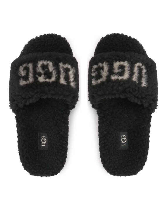 Ugg Kapcie W Cozetta Curly Graphic 1132891 Czarny | Modivo.pl