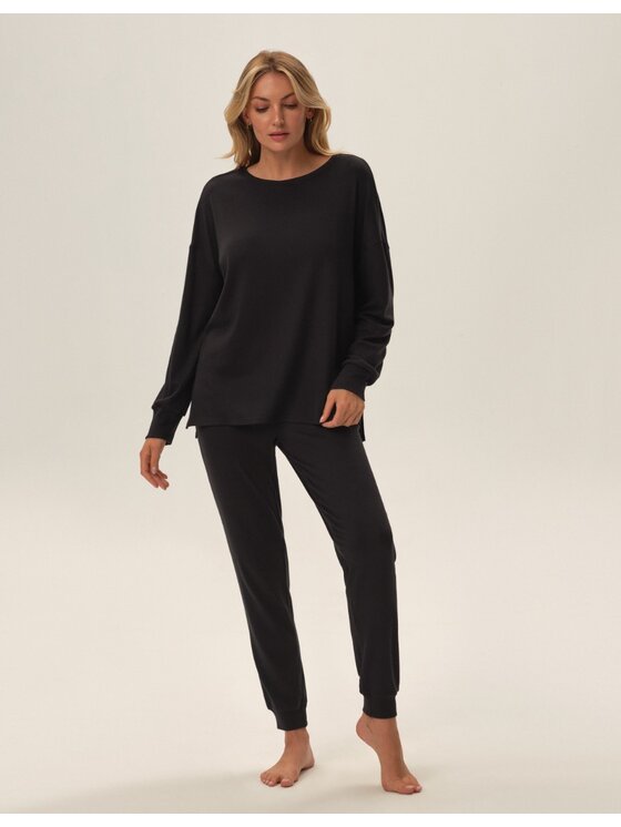 Esotiq Esotiq Bluza 42202 Szary Regular Fit