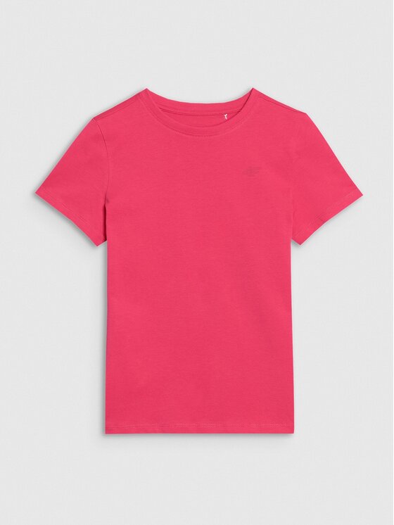 4F 4F T-Shirt 4FJWSS25TTSHF2177-55S Różowy Regular Fit