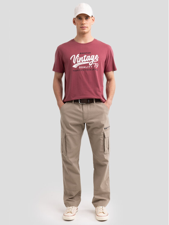 BIG STAR BIG STAR T-Shirt GRALIS Różowy Oversize