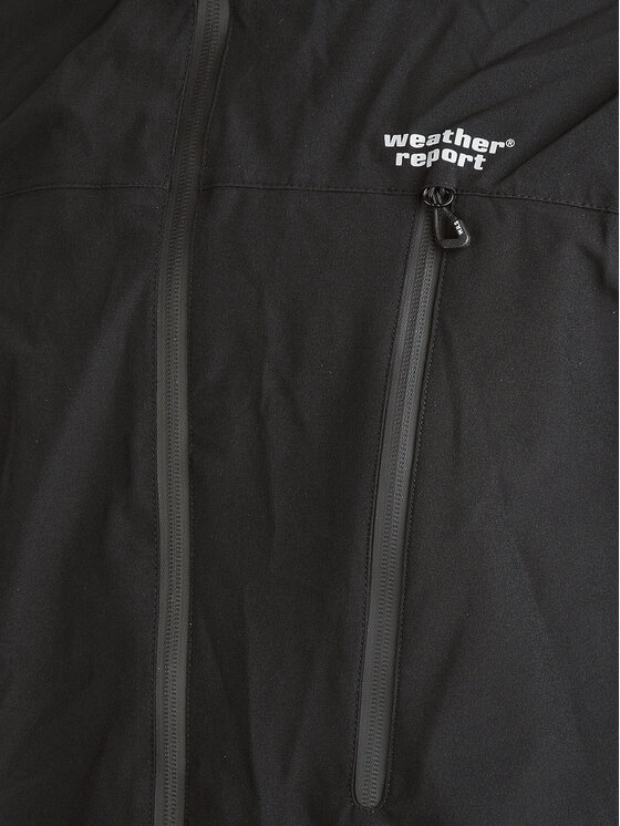 Weather Report Weather Report Kurtka przeciwdeszczowa Delton WR201566 Czarny Regular Fit