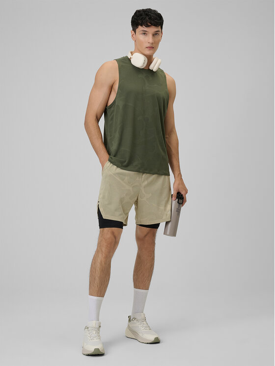 4F 4F Koszulka techniczna ATHLETIC Khaki Regular Fit