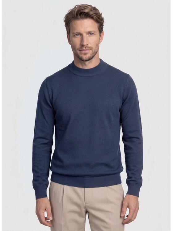 Pako Lorente Pako Lorente Sweter P26WN-2X-015 Granatowy Classic Fit