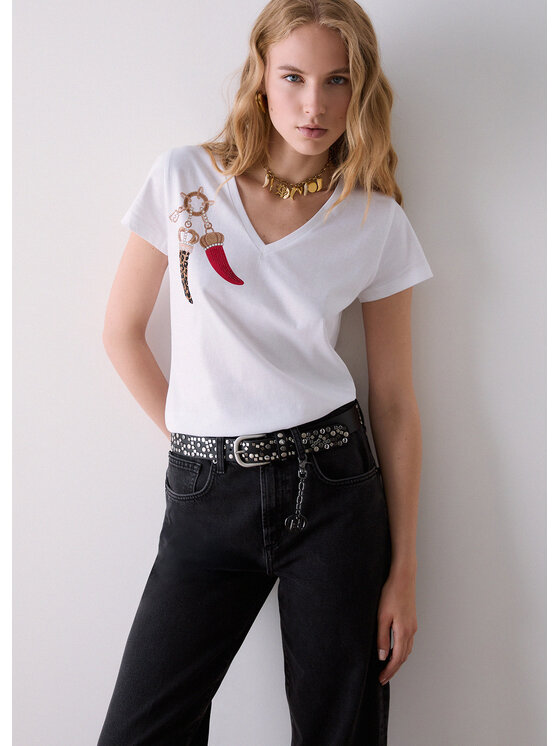 Liu Jo Liu Jo T-shirt WF6447JS923L9481 Bianco Regular Fit