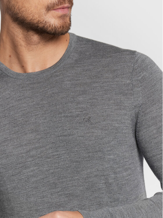 Calvin Klein Calvin Klein Sweter Superior K10K109474 Szary Regular Fit