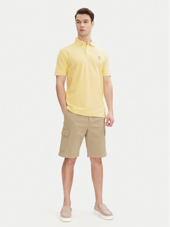 INDICODE INDICODE Polo Wadim 40-913 Beżowy Regular Fit