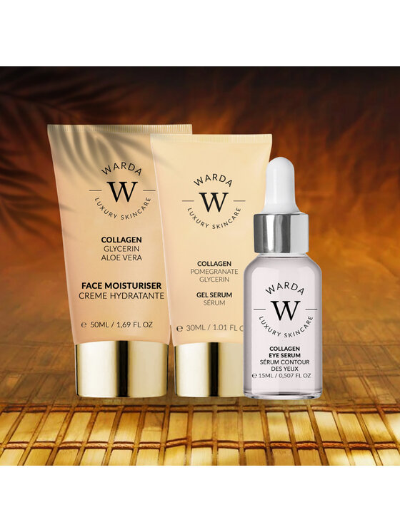 Warda Skincare Warda Skincare SKIN LIFTER BOOST KOLAGEN NAWILŻAJĄCY + SERUM POD OCZY + SERUM Zestaw do pielęgnacji