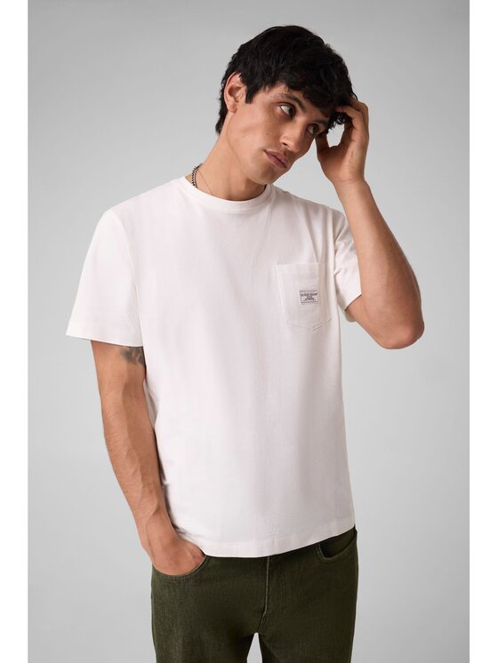Guess Jeans Guess Jeans T-Shirt 184113 Biały Classic Fit