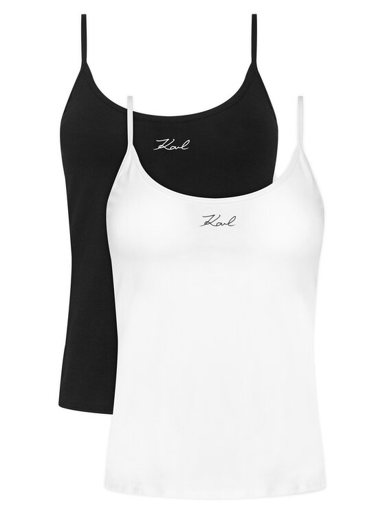 KARL LAGERFELD KARL LAGERFELD Souprava topů B1W47021 Černá Slim Fit