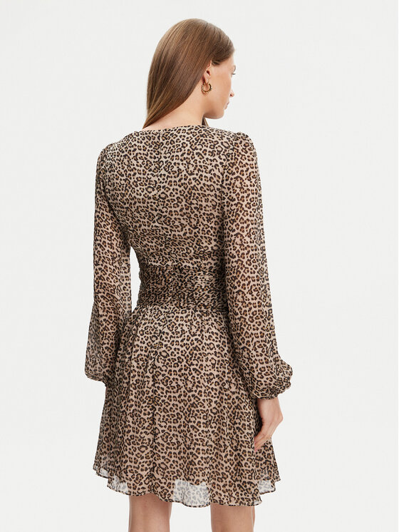 Guess Guess Коктейльна сукня W5YK20 WDW82 Бежевий Regular Fit
