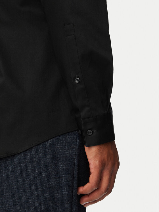 HUGO HUGO Marškiniai Kaleb 50544949 Juoda Slim Fit