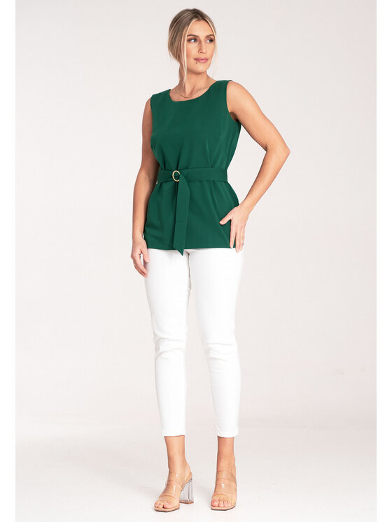 FIGL FIGL Bluzka M1071 Zielony Regular Fit
