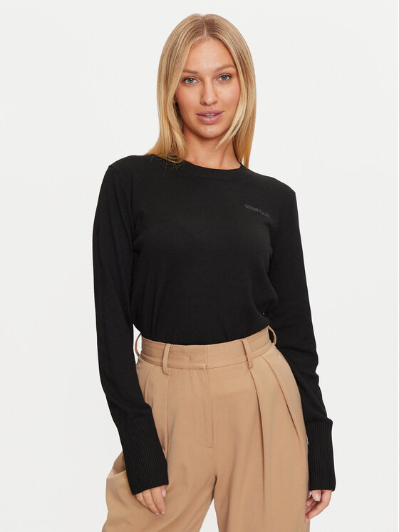 Guess Jeans Guess Jeans Pullover W4BR83 Z3HO2 Schwarz Regular Fit