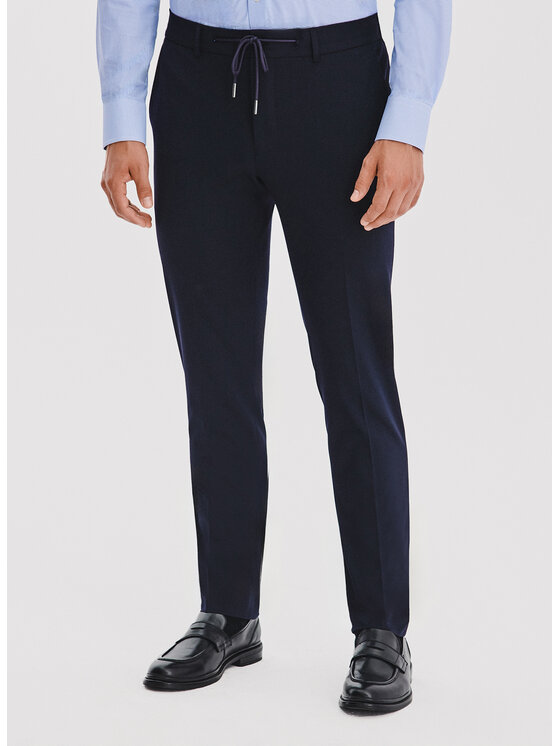 Pako Lorente Pako Lorente Spodnie materiałowe P25WF-WX-017 Granatowy Slim Fit