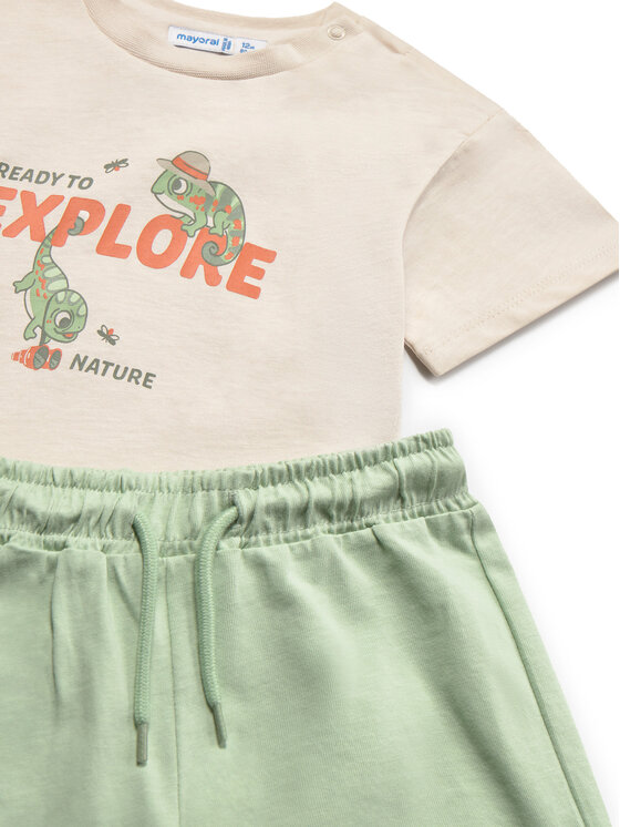 Mayoral Mayoral Комплект от 2 тишърта и панталони 1669 Цветен Regular Fit