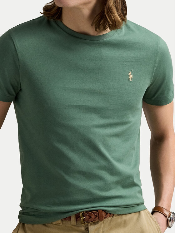 Polo Ralph Lauren Polo Ralph Lauren Majica 710671438432 Zelena Custom Slim Fit