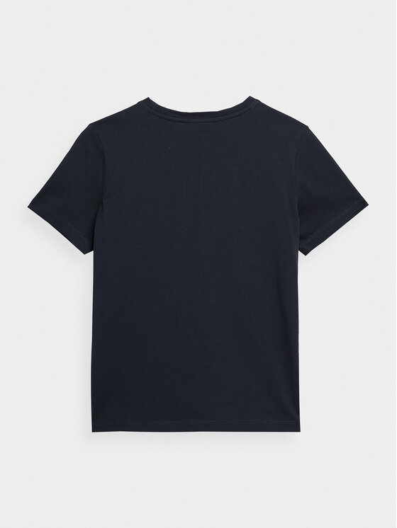 4F 4F T-Shirt 4FJSS23TTSHM291 Σκούρο μπλε Regular Fit