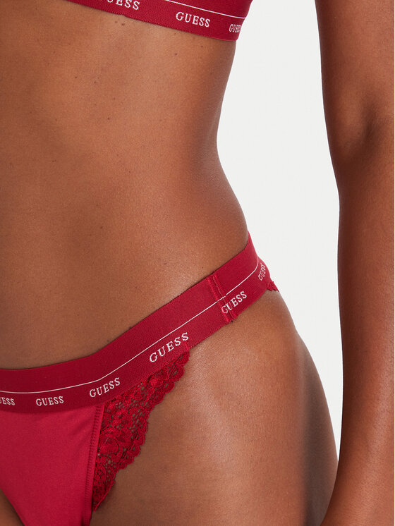 Guess Guess Дамски бикини тип бразилиана O4YE00 PZ01C Червен