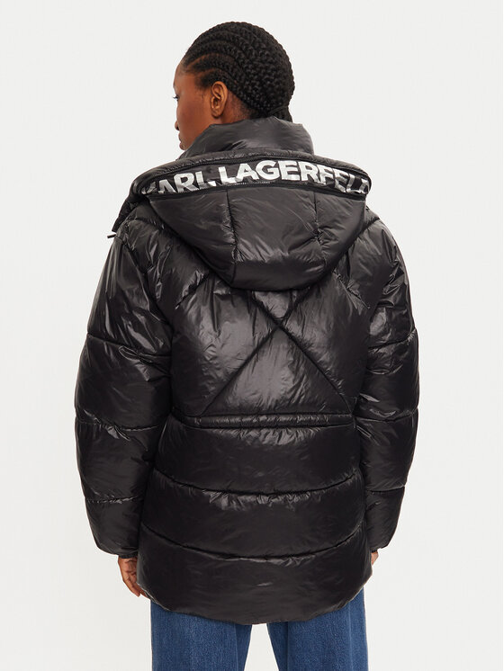KARL LAGERFELD KARL LAGERFELD Kurtka puchowa 246W1510 Czarny Regular Fit