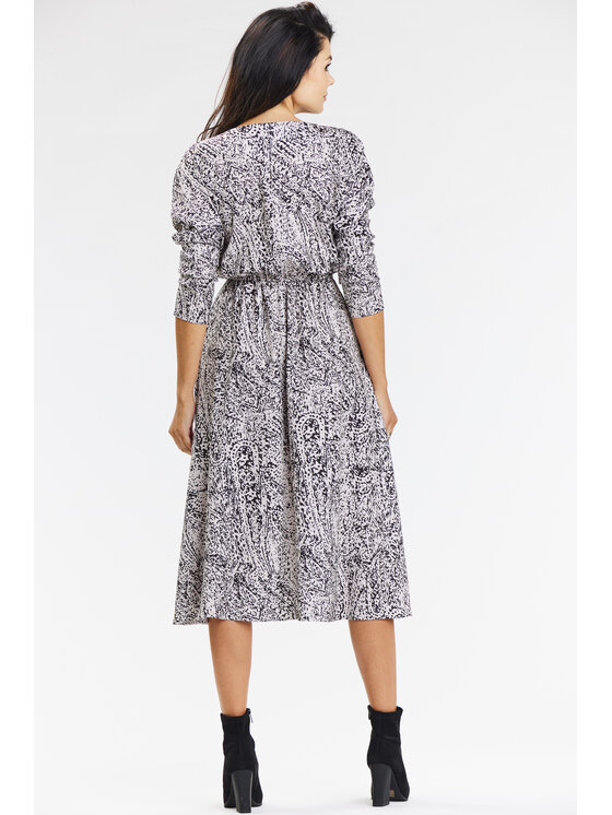 Awama Awama Sukienka letnia A666 Czarny Basic Fit