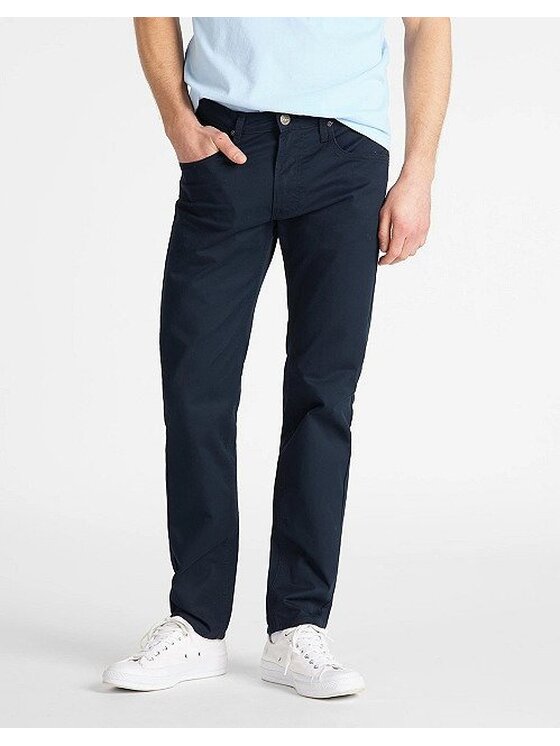 Lee Lee Spodnie materiałowe DAREN ZIP FLY Niebieski Straight Fit