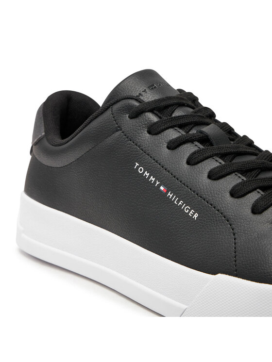 Tommy Hilfiger Tommy Hilfiger Sneakers Th Court Leather Grain Ess FM0FM05297 Nero