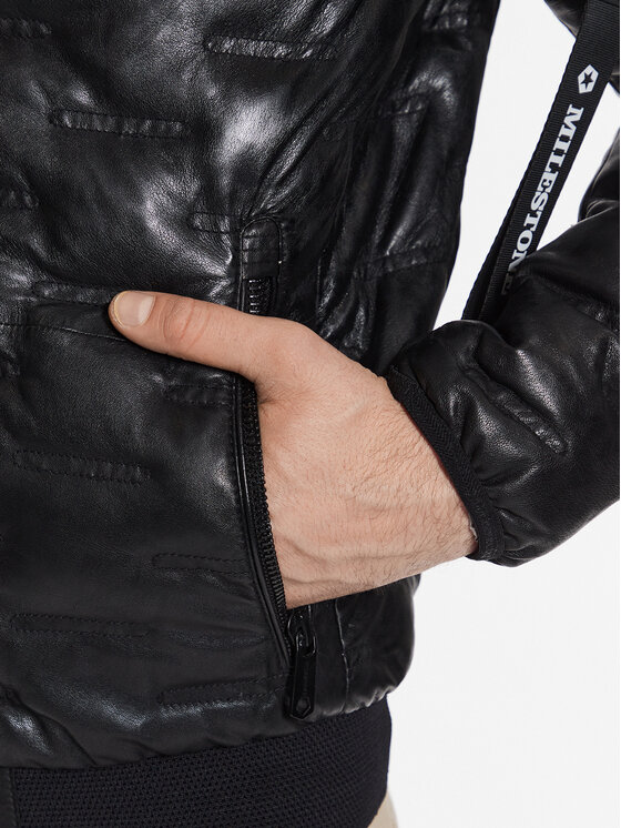 Milestone Milestone Lederjacke 311019 60220 Schwarz Regular Fit